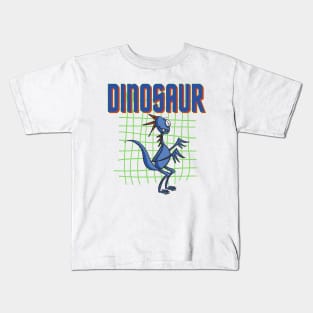 Whimsical Blue Dinosaur Kids T-Shirt